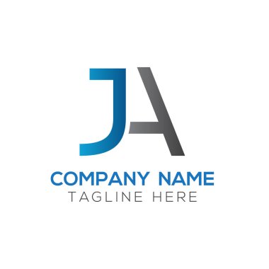 Yaratıcı harf Ja Logo Tasarım Vektör Şablonu. İlk Bağlı Harf Ja Logo Tasarımı