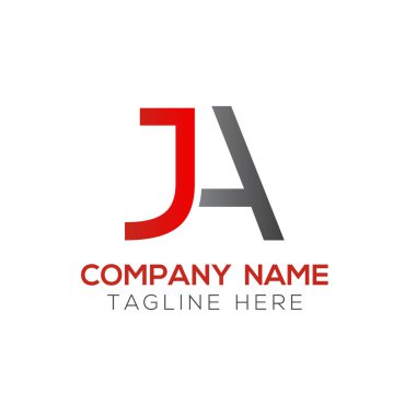 Yaratıcı harf Ja Logo Tasarım Vektör Şablonu. İlk Bağlı Harf Ja Logo Tasarımı