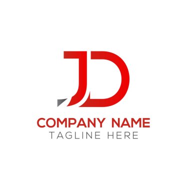 Yaratıcı harf Jd Logo Tasarım Vektör Şablonu. İlk Bağlı Harf Jd Logo Tasarımı