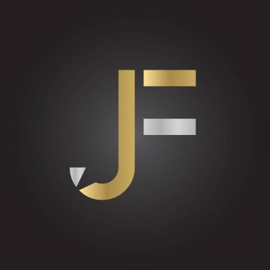 Yaratıcı harf Jf Logo Tasarım Vektör Şablonu. İlk Bağlı Harf Jf Logo Tasarımı