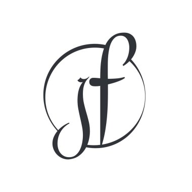 Creative letter JF Logo Design Vector Template. Initial Linked Letter JF Logo Design vector