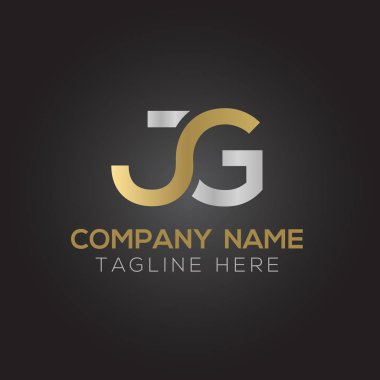 Yaratıcı harf Jg Logo Tasarım Vektör Şablonu. İlk Bağlı Harf Jg Logo Tasarımı