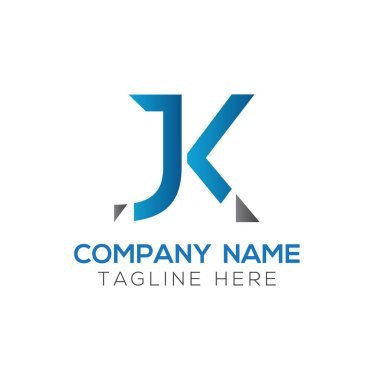 Yaratıcı harf Jk Logo Tasarım Vektör Şablonu. İlk Bağlı Harf Jk Logo Tasarımı