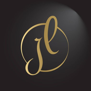 Yaratıcı harf JI Logo Tasarım Vektör Şablonu. İlk Bağlı Harf JI Logo Tasarımı