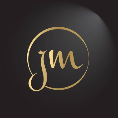 Yaratıcı harf Jm Logo Tasarım Vektör Şablonu. İlk Bağlı Harf Jm Logo Tasarımı