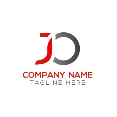 Yaratıcı harf Jo Logo Tasarım Vektör Şablonu. İlk Bağlı Harf Jo Logo Tasarımı