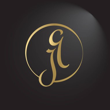 Yaratıcı harf Jq Logo Tasarım Vektör Şablonu. İlk Bağlı Harf Jq Logo Tasarımı