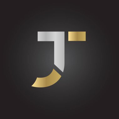 Yaratıcı harf Jt Logo Tasarım Vektör Şablonu. İlk Bağlı Harf JT Logo Tasarımı