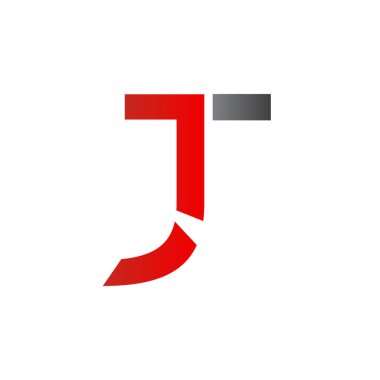 Yaratıcı harf Jt Logo Tasarım Vektör Şablonu. İlk Bağlı Harf JT Logo Tasarımı