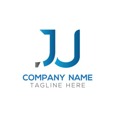 Yaratıcı harf Ju Logo Tasarım Vektör Şablonu. İlk Bağlı Harf Ju Logo Tasarımı