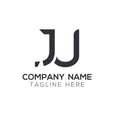 Yaratıcı harf Ju Logo Tasarım Vektör Şablonu. İlk Bağlı Harf Ju Logo Tasarımı