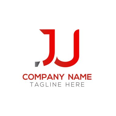 Yaratıcı harf Ju Logo Tasarım Vektör Şablonu. İlk Bağlı Harf Ju Logo Tasarımı