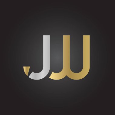 Yaratıcı harf Jw Logo Tasarım Vektör Şablonu. İlk Bağlı Harf Jw Logo Tasarımı