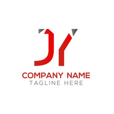 Yaratıcı harf Jy Logo Tasarım Vektör Şablonu. İlk Bağlı Harf Jy Logo Tasarımı