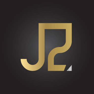 Yaratıcı harf Jz Logo Tasarım Vektör Şablonu. İlk Bağlı Harf Jz Logo Tasarımı