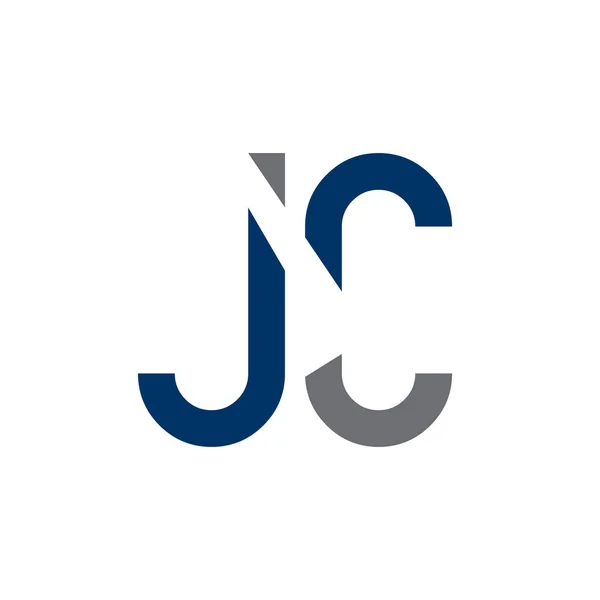 创意字母Jc标志设计向量模板 首字母连字符Jc标志设计 — 图库矢量图片