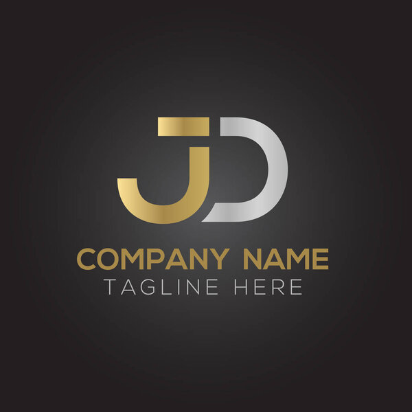 Творческое письмо JD Design Vector Template. Первоначальный дизайн логотипа JD
