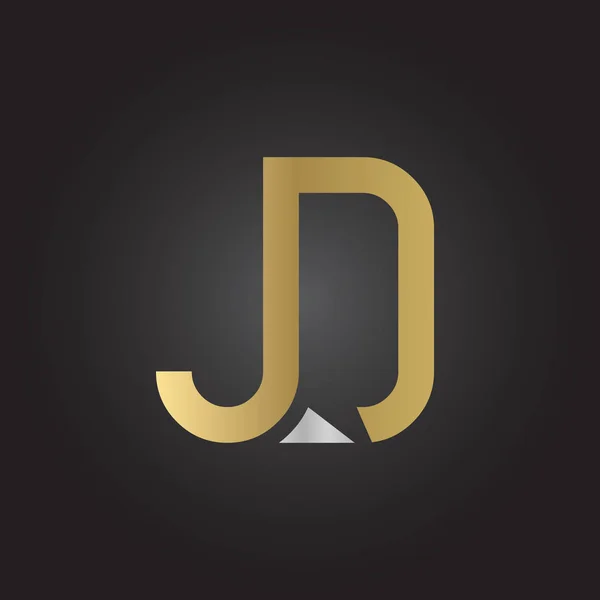 Yaratıcı harf Jd Logo Tasarım Vektör Şablonu. İlk Bağlı Harf Jd Logo Tasarımı