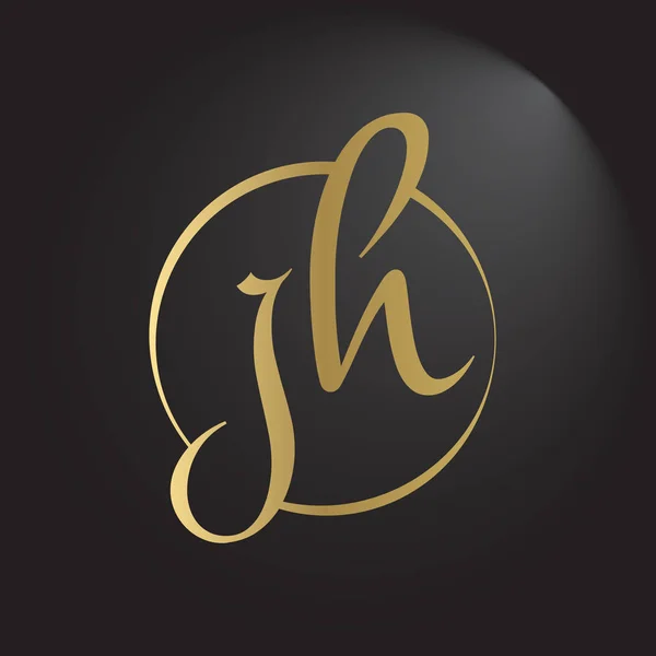 Yaratıcı harf Jh Logo Tasarım Vektör Şablonu. İlk Bağlı Harf Jh Logo Tasarımı