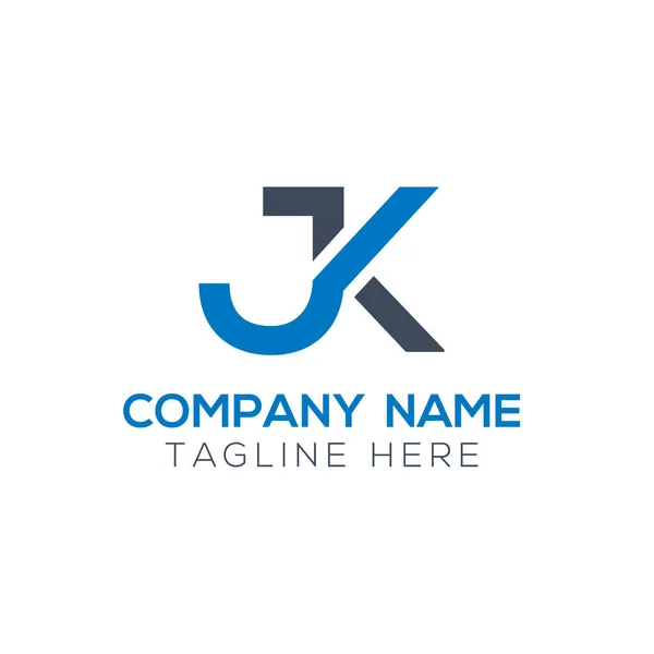 Yaratıcı harf Jk Logo Tasarım Vektör Şablonu. İlk Bağlı Harf Jk Logo Tasarımı