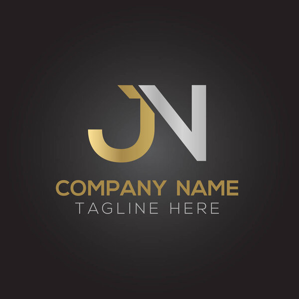 Творческое письмо JN Design Vector Template. Первоначальный дизайн логотипа JN
