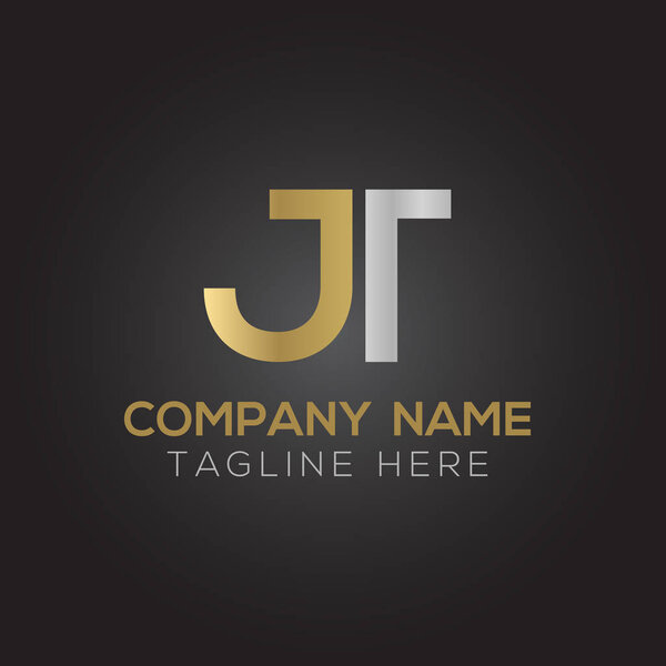 Творческое письмо JT Design Vector Template. Первоначальный дизайн логотипа JT Letter
