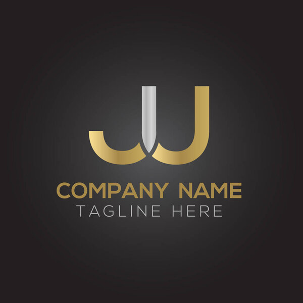 Творческое письмо JU Design Vector Template. Первоначальный дизайн логотипа JU

