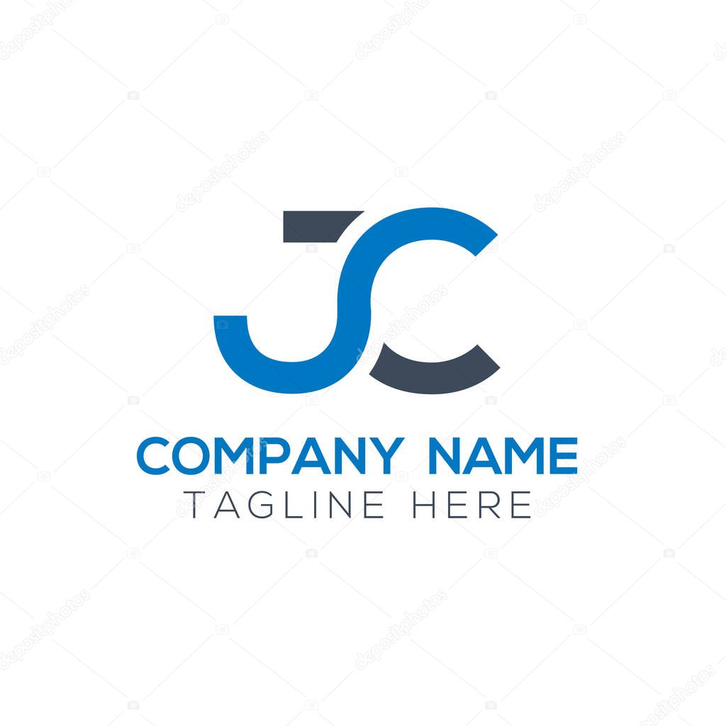 Creative letter JC Logo Design Vector Template. Initial Linked Letter JC Logo Design