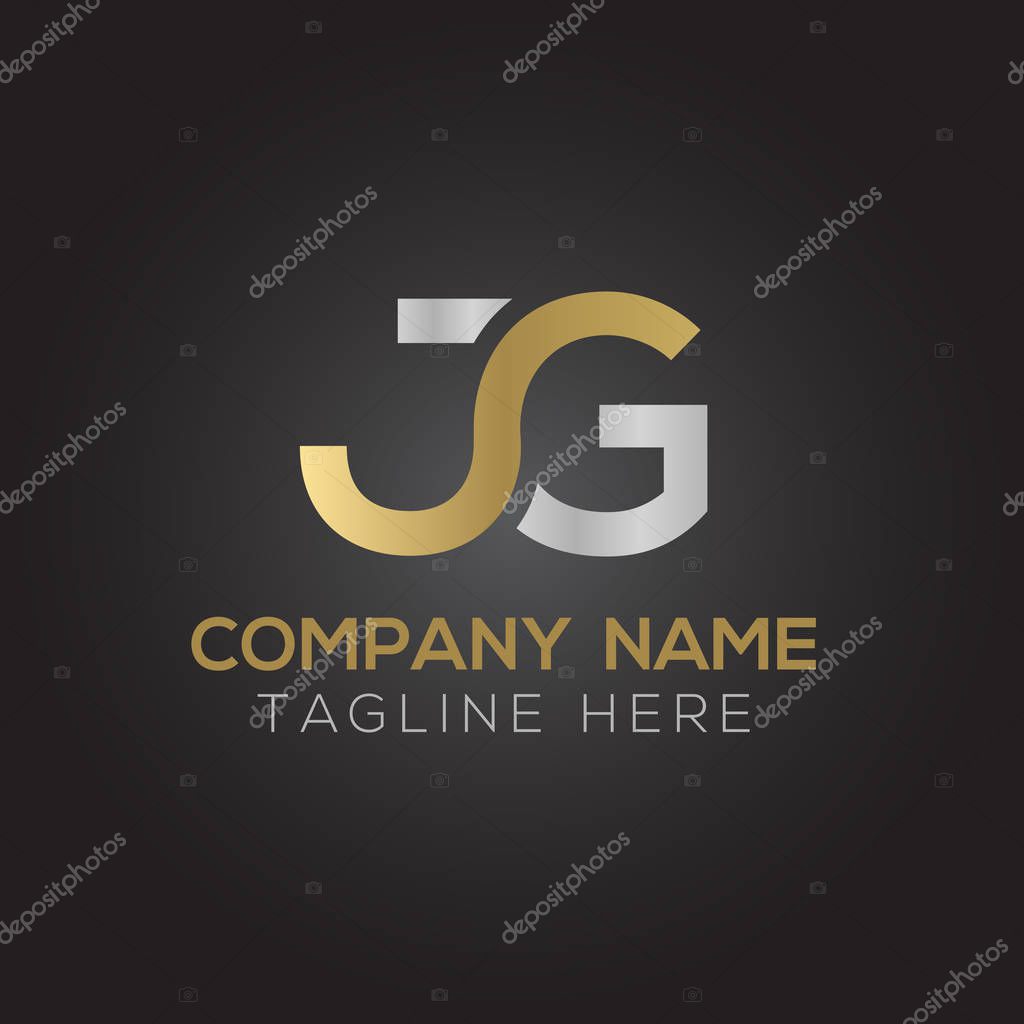 Creative letter JG Logo Design Vector Template. Initial Linked Letter JG Logo Design