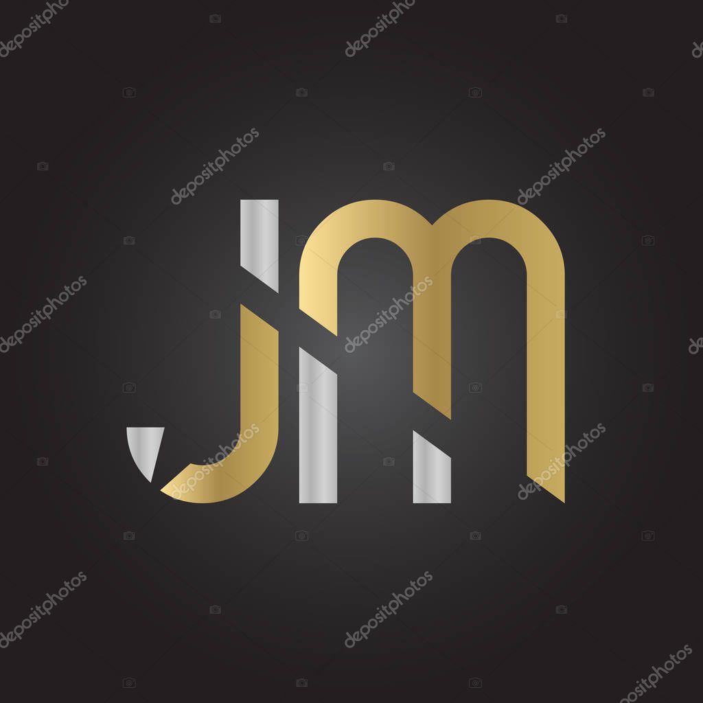 Creative letter JM Logo Design Vector Template. Initial Linked Letter JM Logo Design
