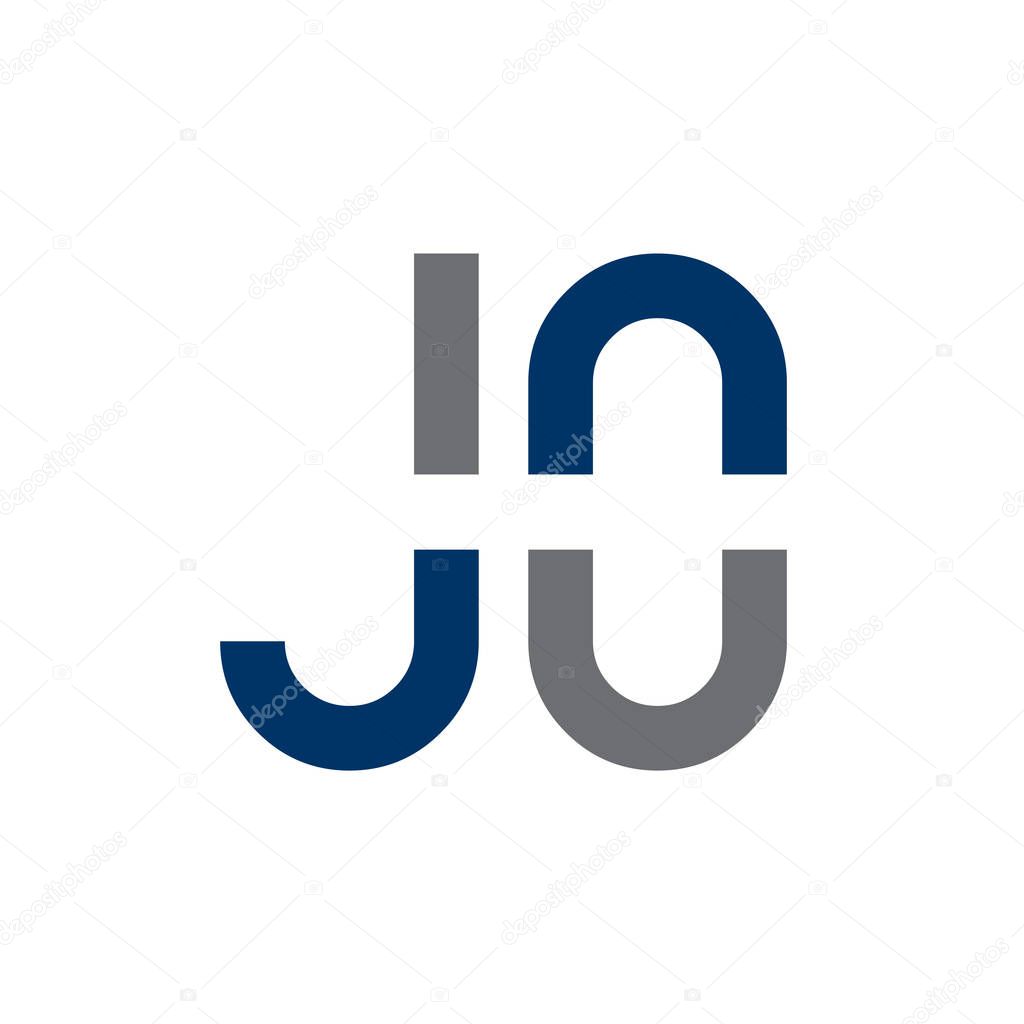 Creative letter JO Logo Design Vector Template. Initial Linked Letter JO Logo Design