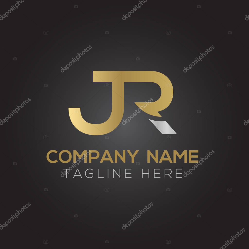Creative letter JR Logo Design Vector Template. Initial Linked Letter JR Logo Design