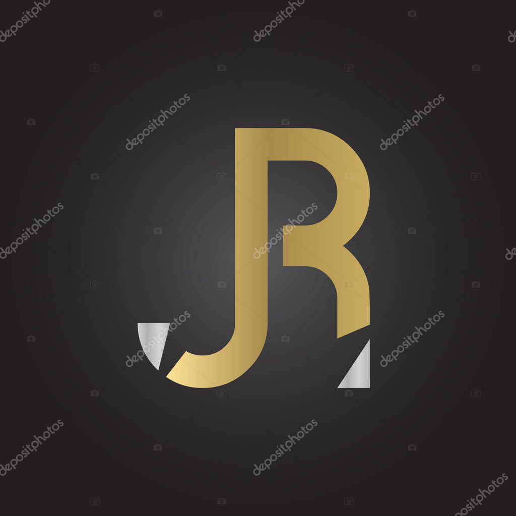 Creative letter JR Logo Design Vector Template. Initial Linked Letter JR Logo Design