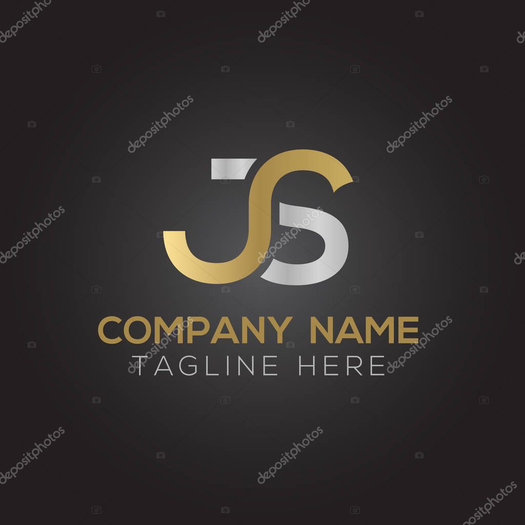 Creative letter JS Logo Design Vector Template. Initial Linked Letter JS Logo Design
