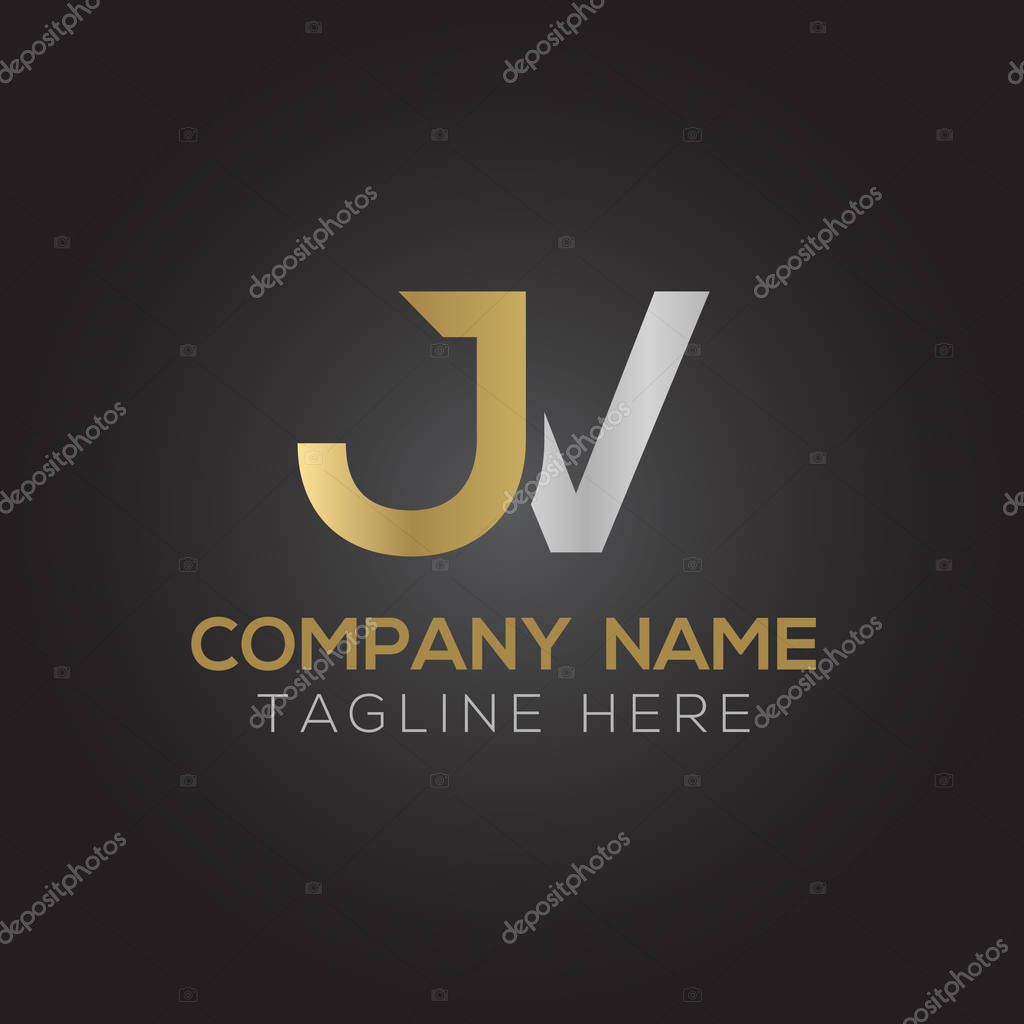 Creative letter JV Logo Design Vector Template. Initial Linked Letter JV Logo Design