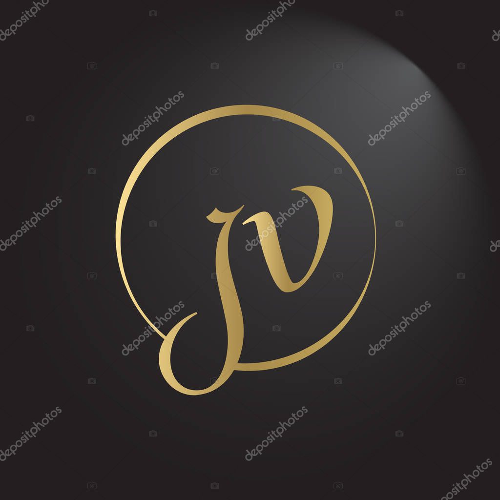 Creative letter JV Logo Design Vector Template. Initial Linked Letter JV Logo Design