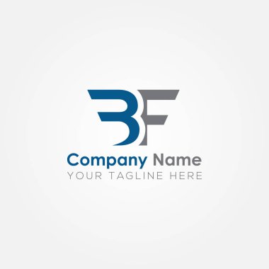 Yaratıcı modern iş tipografi vektör şablonlu ilk Bf Harfi logosu. Yaratıcı Soyut Harf Bf Logosu Tasarımı