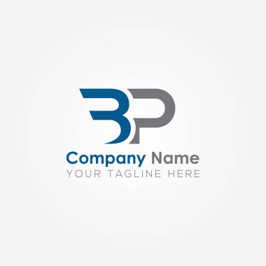 Yaratıcı modern iş tipografi vektör şablonu içeren ilk Bp Harf Logosu. Yaratıcı Soyut Harf Bp Logosu Tasarımı
