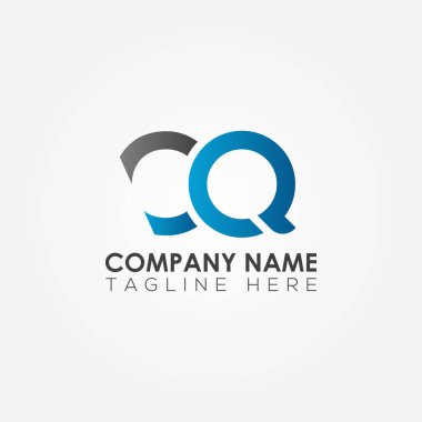 Yaratıcı modern iş tipografi vektör şablonlu ilk Cq Harf Logosu. Yaratıcı Soyut Harf Cq Logo Tasarımı
