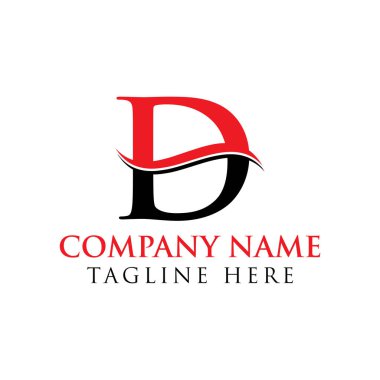 Yaratıcı modern iş tipografi vektör şablonlu D harfi logosu. Yaratıcı Soyut Harf D Logo Vektörü. D Logo Tasarımı.