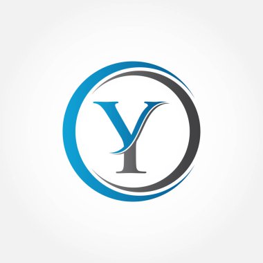 Yaratıcı modern iş tipografi vektör şablonlu Y harfi logosu. Y harfinin yaratıcı soyut logo vektörü. Y Logo Tasarımı.