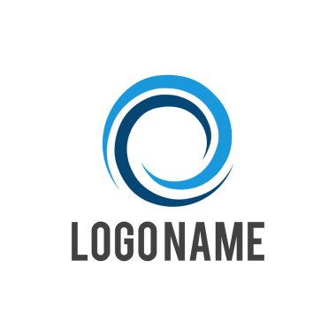 Su Dalgası Soyut Çember logo tasarımı. Spiral logo tasarımı. Vektör soyut daire sarmal logo tasarımı taşıyıcısı. Soyut renkli girdap çizimi. Soyut logo tasarımı.