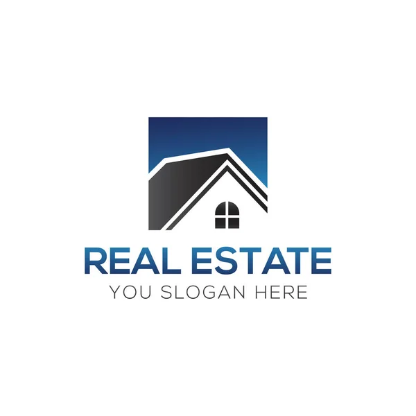 Real Estate Business Logo Vector Template Abstract House Home Logo — Stock Vector
