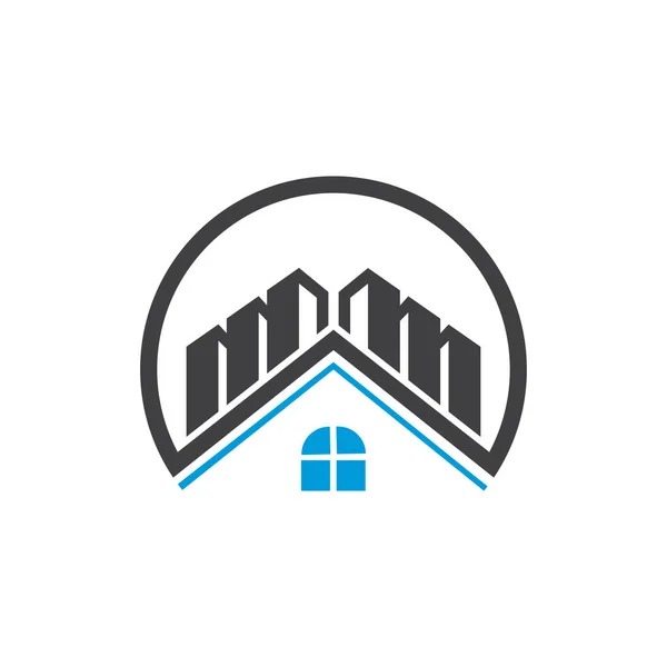 Real Estate Business Logo Vector Template Abstract House Home Logo — Stock Vector