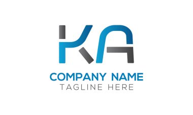 İlk Alfabe Ka Logo Tasarım Şablonu. Bağlı Harf Ka Logo Vektörü