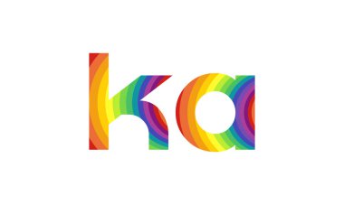 İlk Alfabe Ka Logo Tasarım Şablonu. Bağlı Harf Ka Logo Vektörü