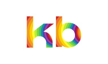 İlk Alfabe Kb Logo Tasarım Şablonu. Bağlı Harf Kb Logo Vektörü