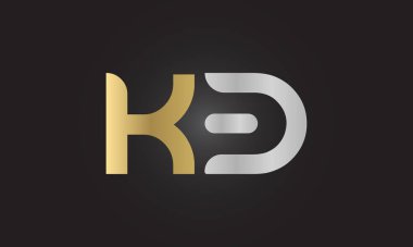 İlk Alfabe Kb Logo Tasarım Şablonu. Bağlı Harf Kb Logo Vektörü