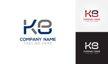 İlk Alfabe Kb Logo Tasarım Şablonu. Bağlı Harf Kb Logo Vektörü