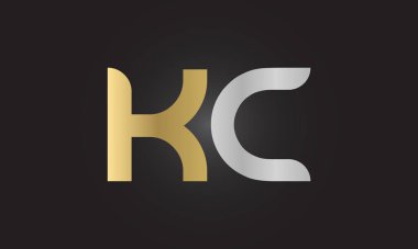 İlk Alfabe Kc Logo Tasarım Şablonu. Bağlı Harf Kc Logo Vektörü